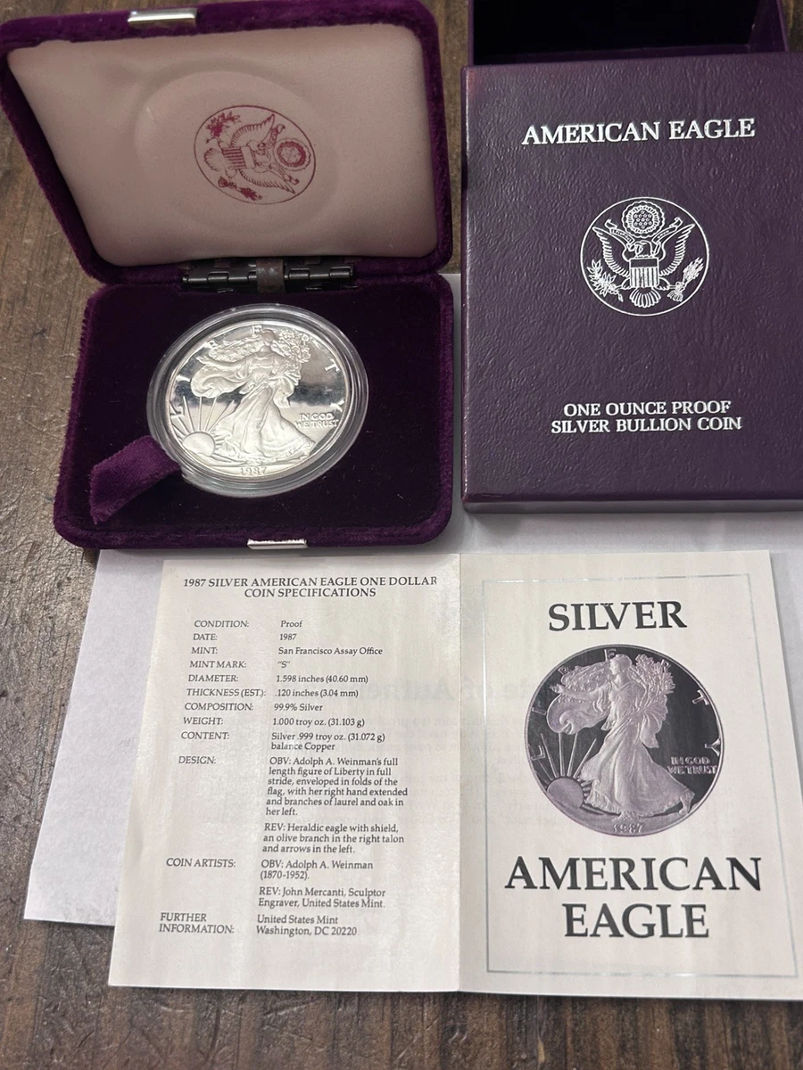 American Eagle Proof 1987 Silver Bullion Coins for sale | eBay