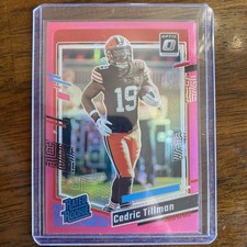 2023 Panini Donruss Optic - Rated Rookie #224 Cedric Tillman Pink HOLO Optic