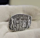 Vintage .999 1 oz. Silver Bar Egyptian Theme Relic