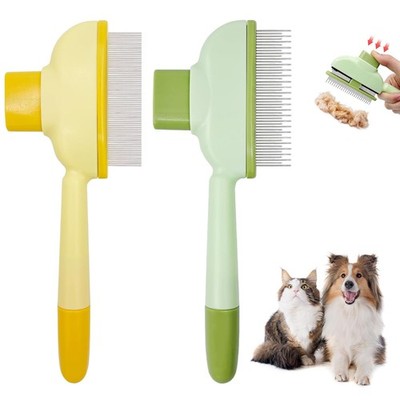 Flea Comb Cats Dogs Brush Shedding Pet Hair Removal Comb W/ Long & Short