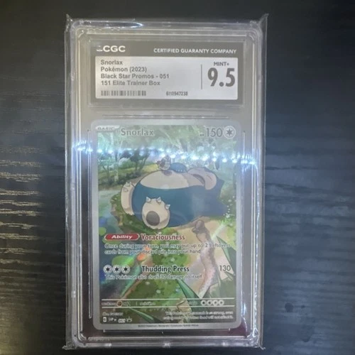 Snorlax Promo Scarlet & Violet 051 Holo CGC 9.5 Pokémon Card 2023