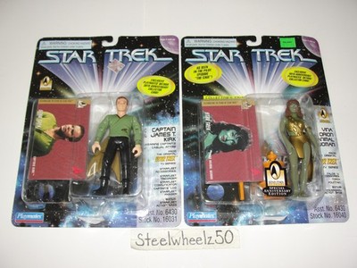 Star Trek Captain James T Kirk & Vina Orion Animal Woman Figure Lot 1996 Casual