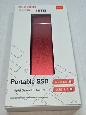 16 Terabyte External Hard Drive Portable SSD USB Micro B/Type C-1.143 ounces