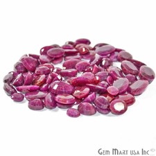 Ruby Wholesale Gemstones, 100 Natural Precious Loose Gems, 4-10mm