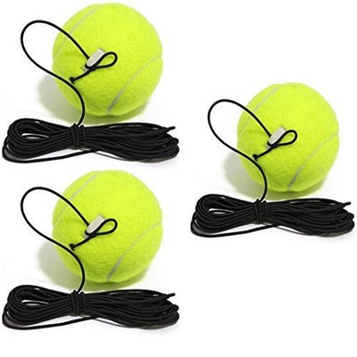 3 Pcs Tennis Training Ball With String, Trainer Balls Self Practice and Black