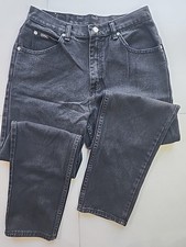 Riders Denim Jeans Black Womens Size 10 P 30x29 High Rise Mom Tapered 90s