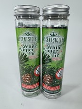 ScentSicles White Winter Fir Lot of 2 Scented Ornaments W/ Hooks 12 In Total