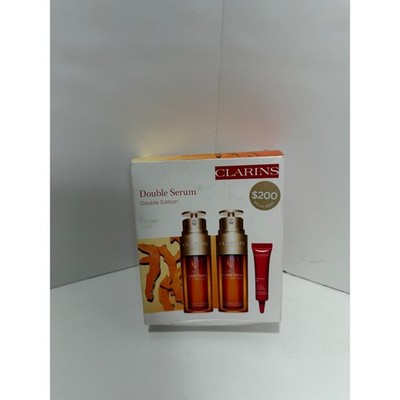 Clarins Double Serum Double Edition Set 2x 1.6oz & Total Eye Lift New in Box