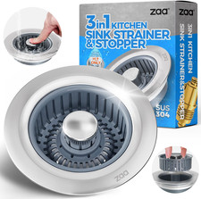 Sink Drain Strainer - Sink Stopper Kitchen Drain, 3 in 1 Kitchen Sink Drain Stra