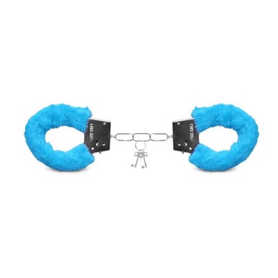 Simple Female Adult Handcuffs in Blue for Costume Theater Reenactment Bedroom