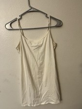H M Divided Cami Tank Size Medium White Blouse Shirt Women Solids