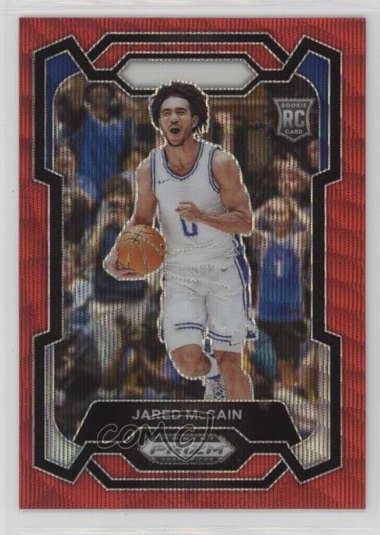 2024-25 Panini Prizm Draft Picks Red Wave Prizm Jared McCain #35 Rookie RC 12g7