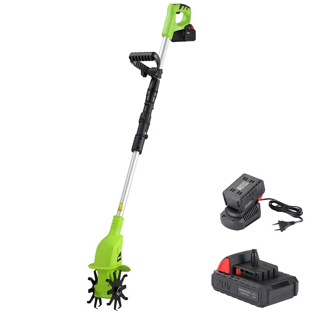 Zappatrice Elettrica a Batteria 20V 4Ah - Ideale per Piccoli Orti
