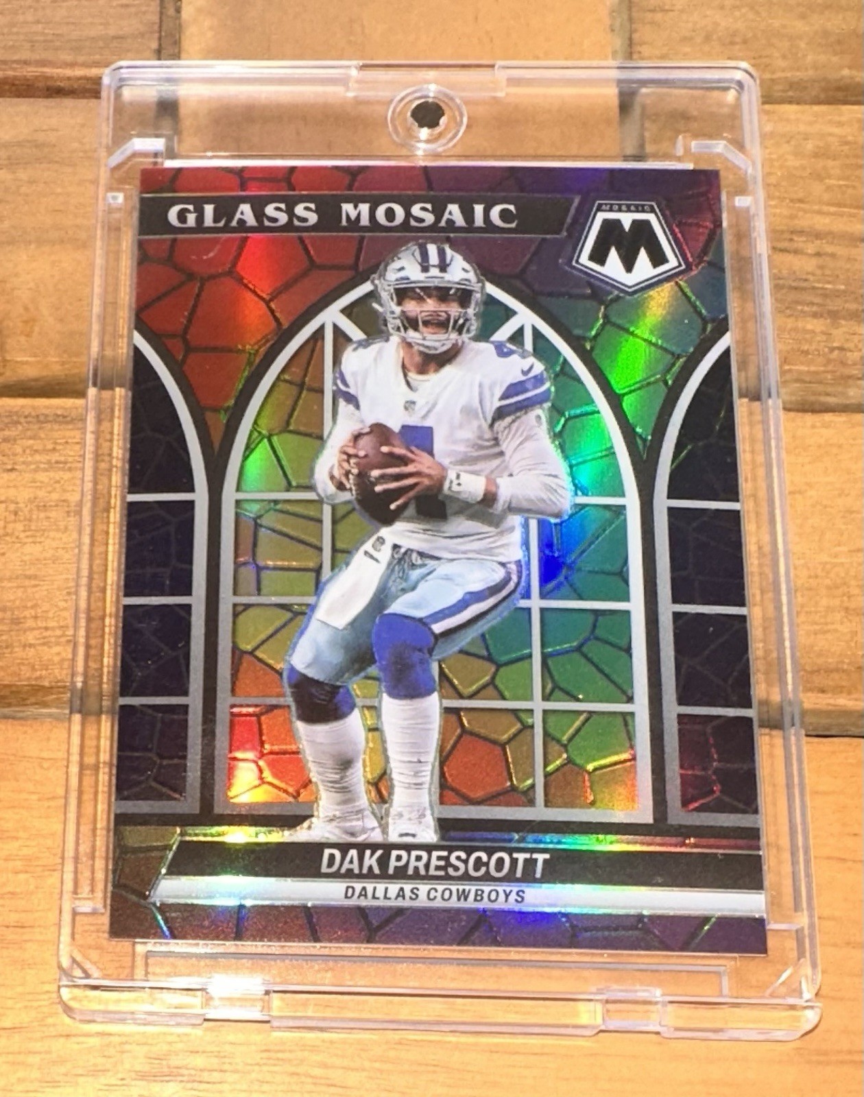 2022 Panini Mosaic Glass Case Hit Dak Prescott Dallas Cowboys