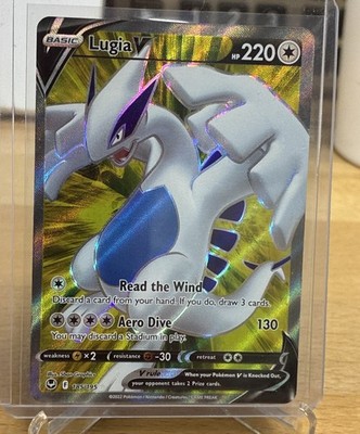 Pokemon TCG - Lugia V 185/195 Silver Tempest - Ultra Rare Full Art Holo - NM