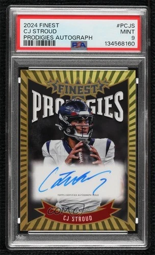 2024 Topps Finest Prodigies Auto Refractor CJ Stroud #P-CJS PSA 9 MINT Auto