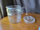 Pyrex Flameware Coffee Pot Percolator 6 Cup Carafe and Lid Only Vintage