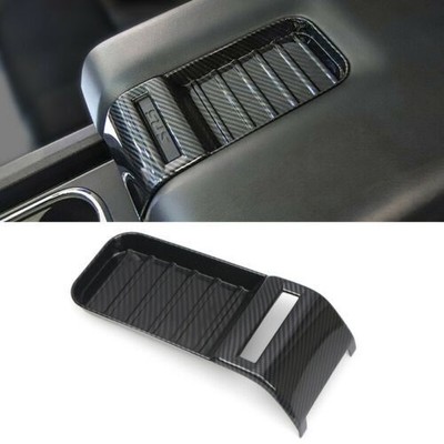 Carbon Fiber Inner Armrest Box Decoration Cover Trim for Toyota Tundra 2014-2021