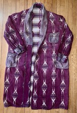 Vintage 1930s 1940s Beacon Blanket Robe Shawl Collar Diamond Geometric