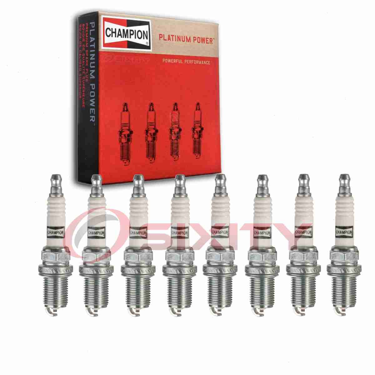 8 pc Champion Platinum Spark Plugs for 1999-2010 Bentley Azure 6.7L 6.8L V8 un