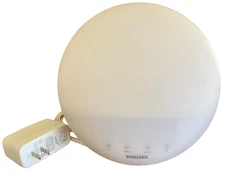 Philips HF3510 Wake Up Light Alarm Clock Sunrise Nature Sounds Radio White Orb