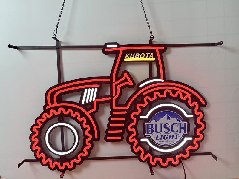 US STOCK Farm Tractor Light Vivid LED Neon Sign Lamp With Dimmer Handmade 30"