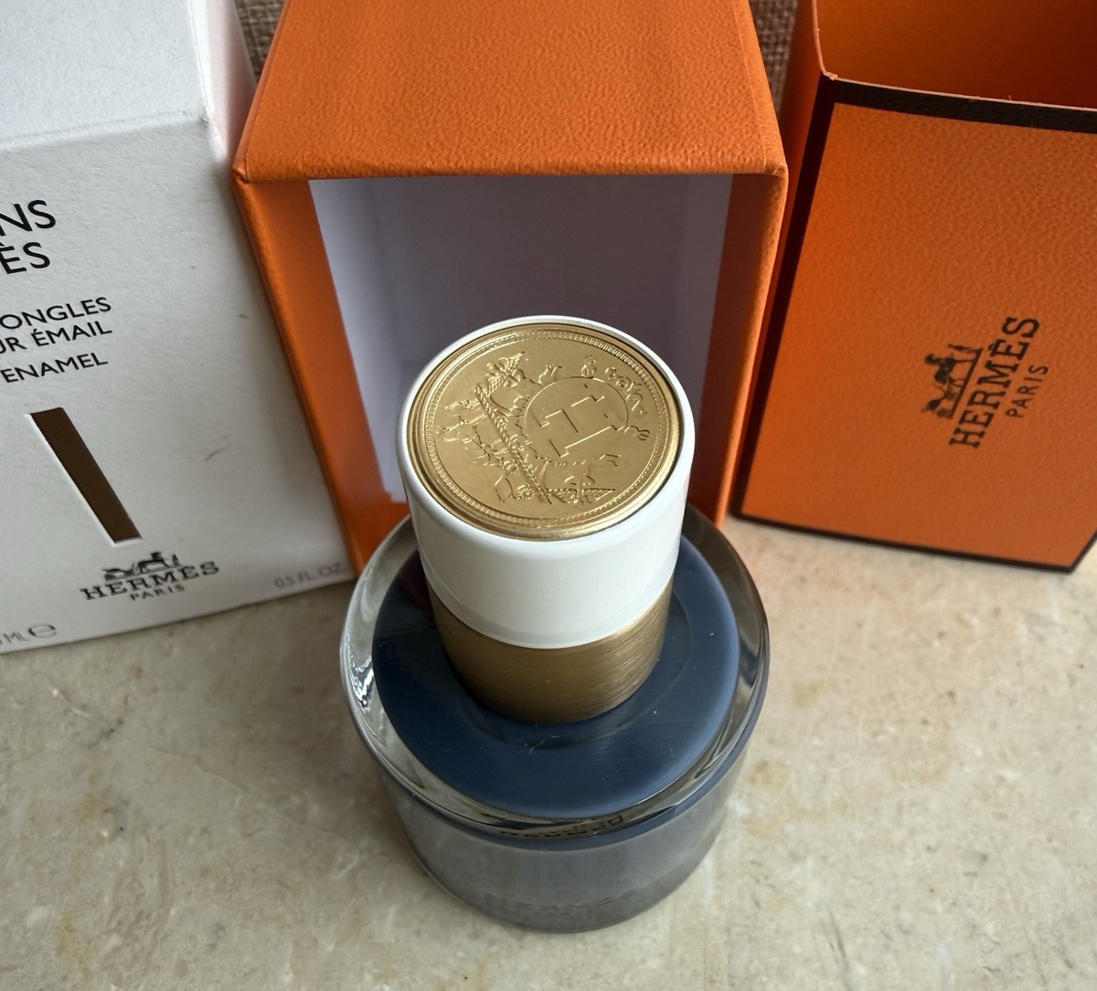 Brand New Hermes #81 Limited Nail Polish Bleu Agate 15 ml Original