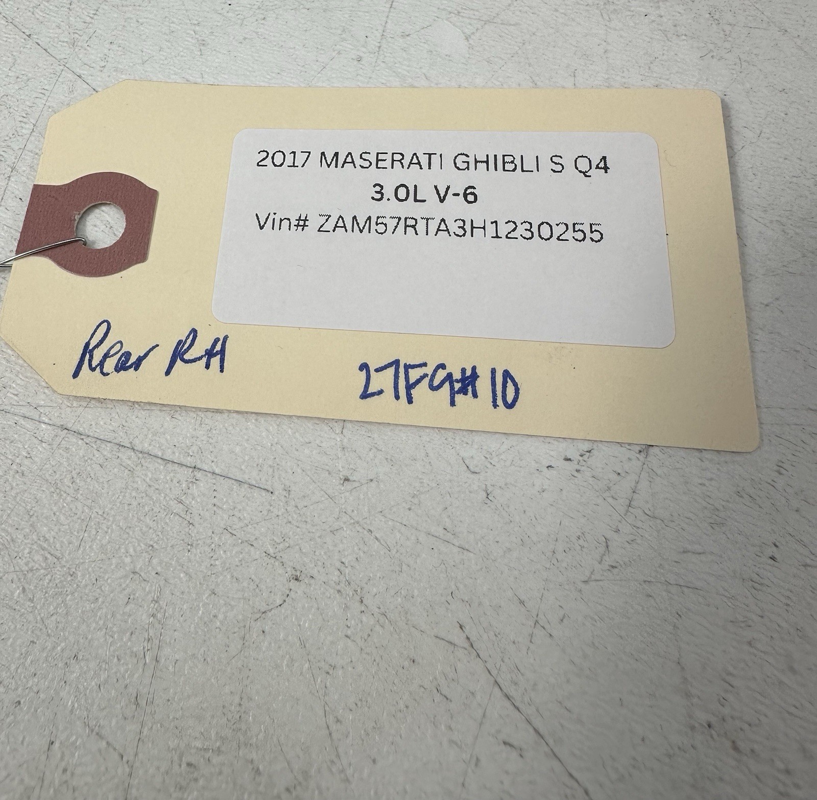 2017 - 2024 MASERATI GHIBLI REAR RIGHT OUTSIDE DOOR HANDLE OEM 68194124AB