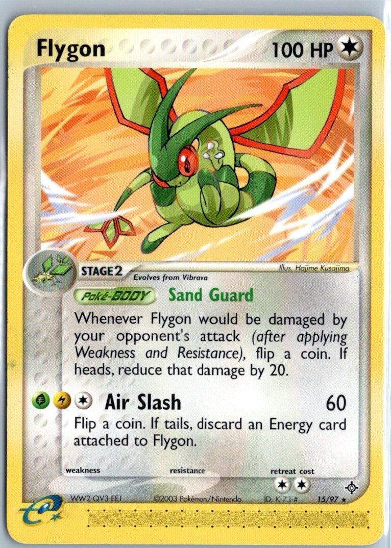 Pokemon Flygon 15/97 Dragon Rare English TCG NM