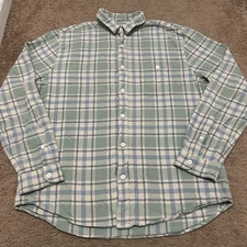 Faherty Shirt Men Large Plaid Lightweight Soft Flannel All Time Movement Button