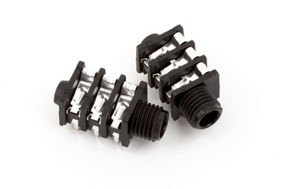 Genuine Fender 6-Pin Stereo Amplifier/Amp 1/4'' Jacks (Set of 2), 005-3450-049