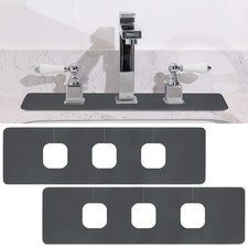 2 Pcs 3 Hole Faucet Mat for Kitchen Sink Kitchen Faucet Absorbent Mat Splash ...
