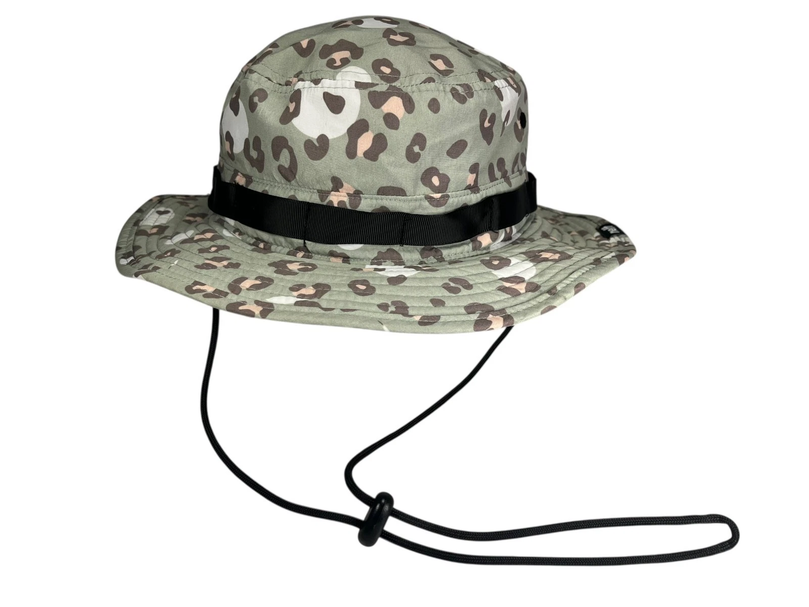 NEFF INCORPORATED Green/Brown LEOPARD-PRINT BOONIE HAT Sun Summer Bucket Sz M/L
