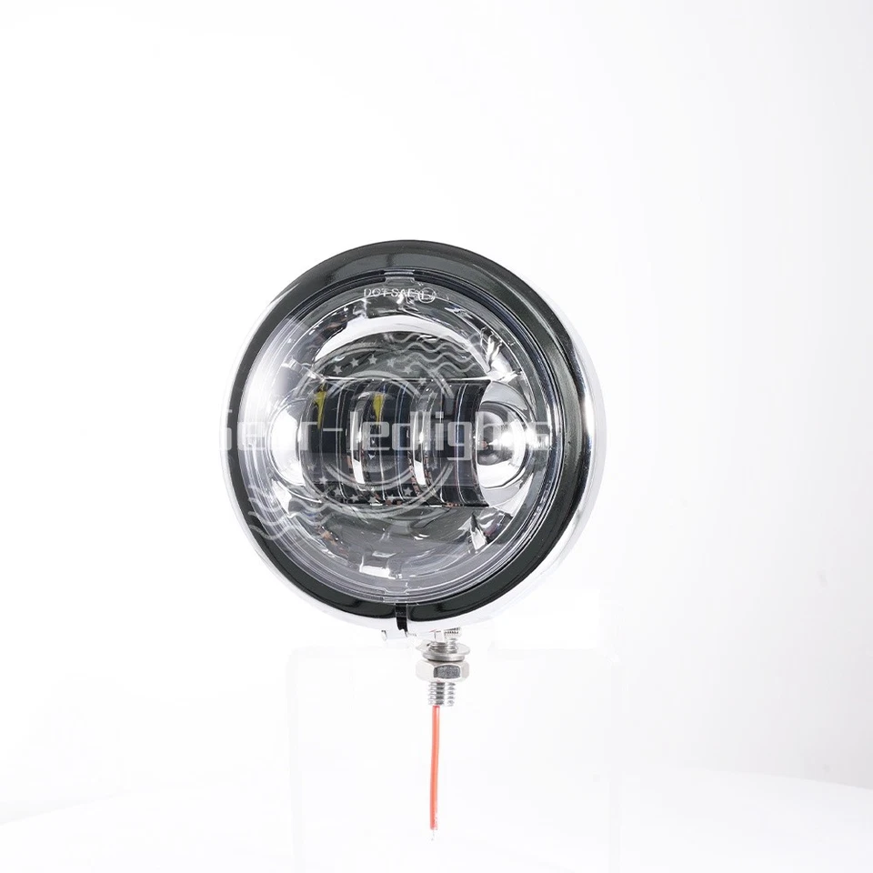 Pair 4.5Inch LED Passing Lights Fog Spot lamp + Housing for Motorcycle 4-1/2" - Image 4 of 4