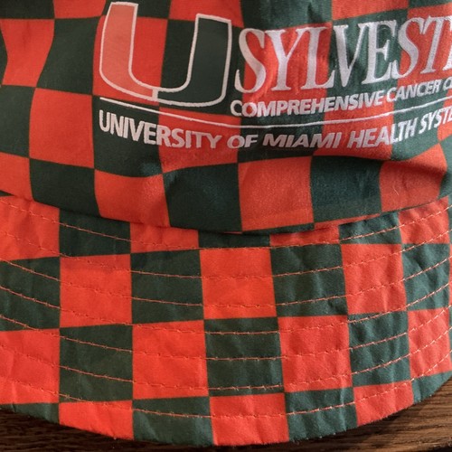 University Of Miami Hurricanes Sylvester Cancer Center Green Orange Bucket Hat - Picture 4 of 11