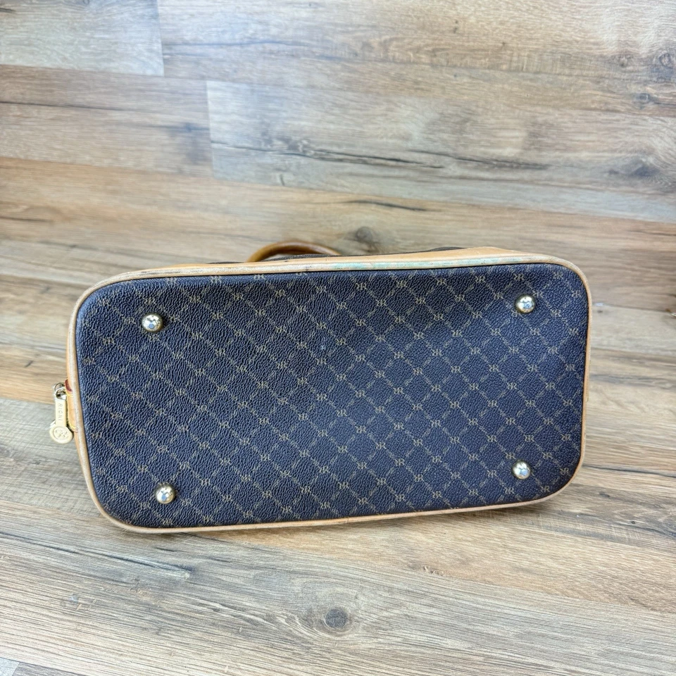 Bolso Rioni para mujer de cuero marrón con asa domo Foto 3 de 4