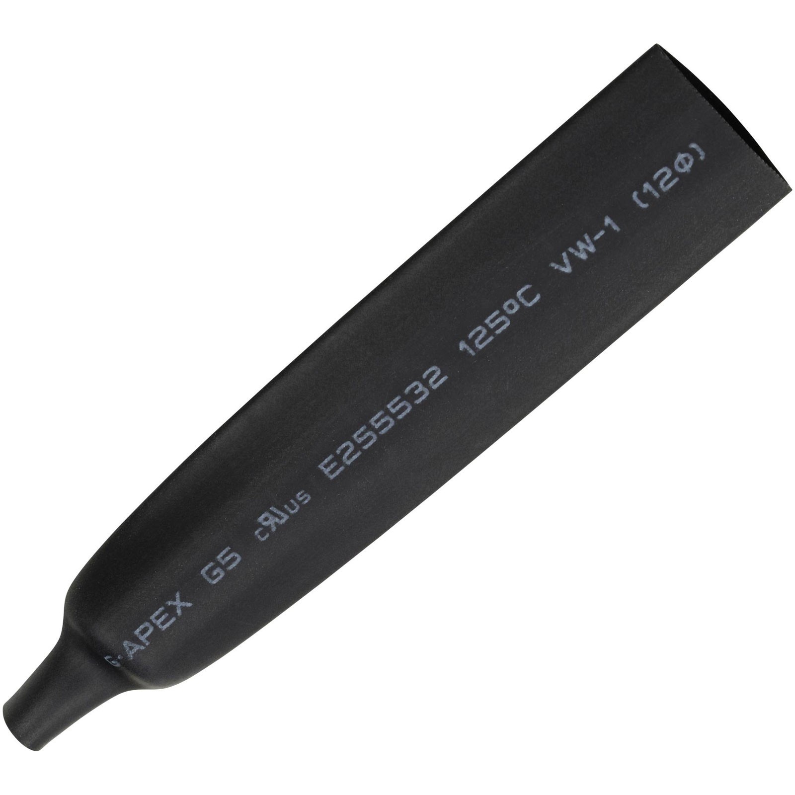TruComponents Heatshrink Blk 12mm 6mm Shrinkage:2:1 5.00 m