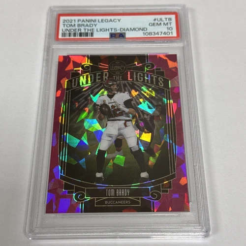 Tom Brady 2021 Panini Legacy Under The Lights Diamond 04/10 SSP PSA 10