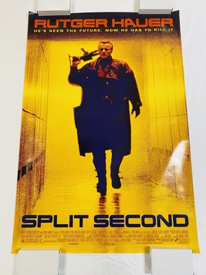 1992 SPLIT SECOND ROLLED ORIGINAL 27x40 MOVIE POSTER RUTGER HAUER CULT CLASSIC
