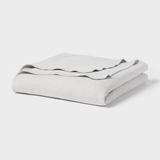 Twin/Twin XL Brushed Cotton Blanket Solid Gray - Threshold