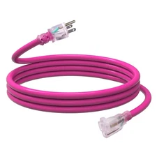 EP 10 Ft Outdoor Extension Cord 12/3 SJTW Heavy Duty Waterproof Power Cable, 3