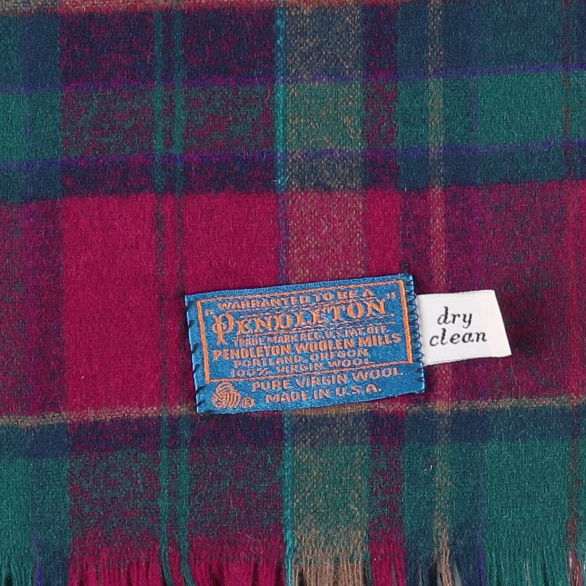 Vintage 1980'S Pendleton Check Pattern Wool Scarf… - image 6