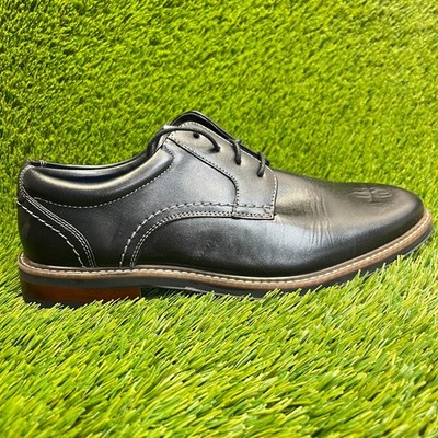 Nunn Bush Westfield Mens Size 8 Black Classic Plain Toe Oxford Dress Shoes