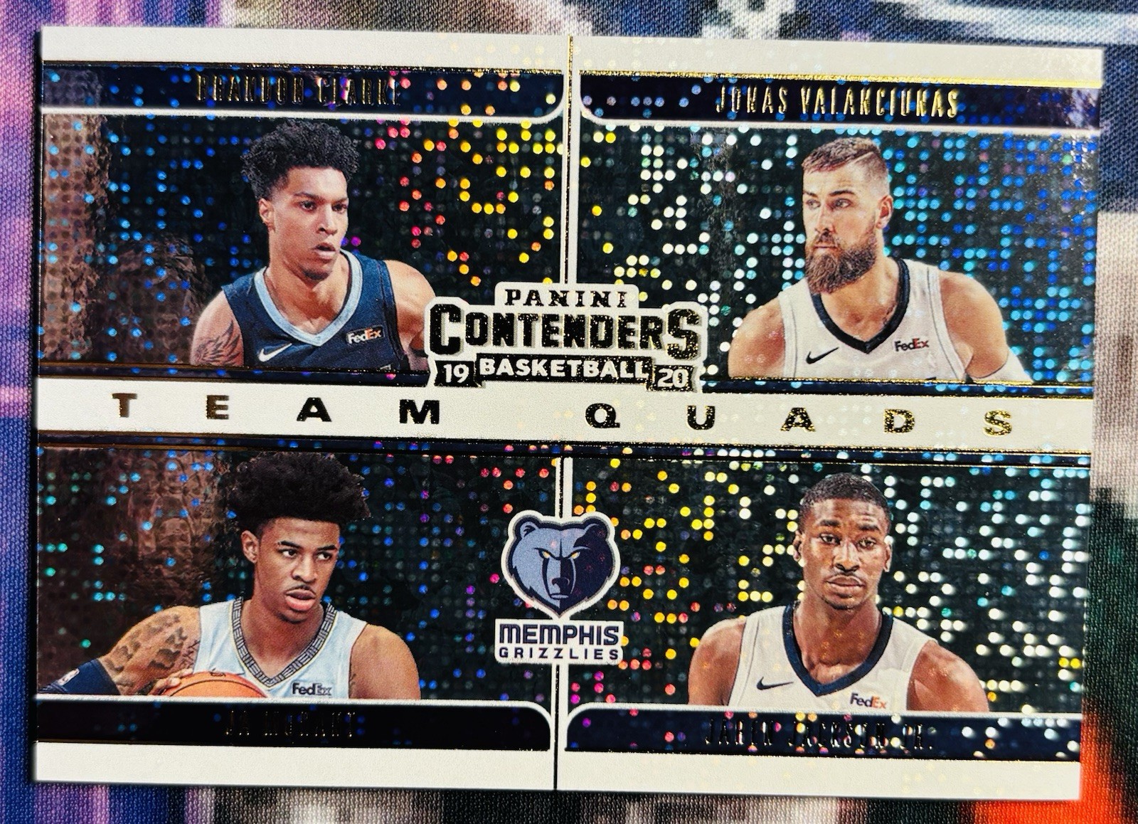 2019-20 Contenders Team Quads Ja Morant Jackson Jr. RC Rookie #15 Grizzlies