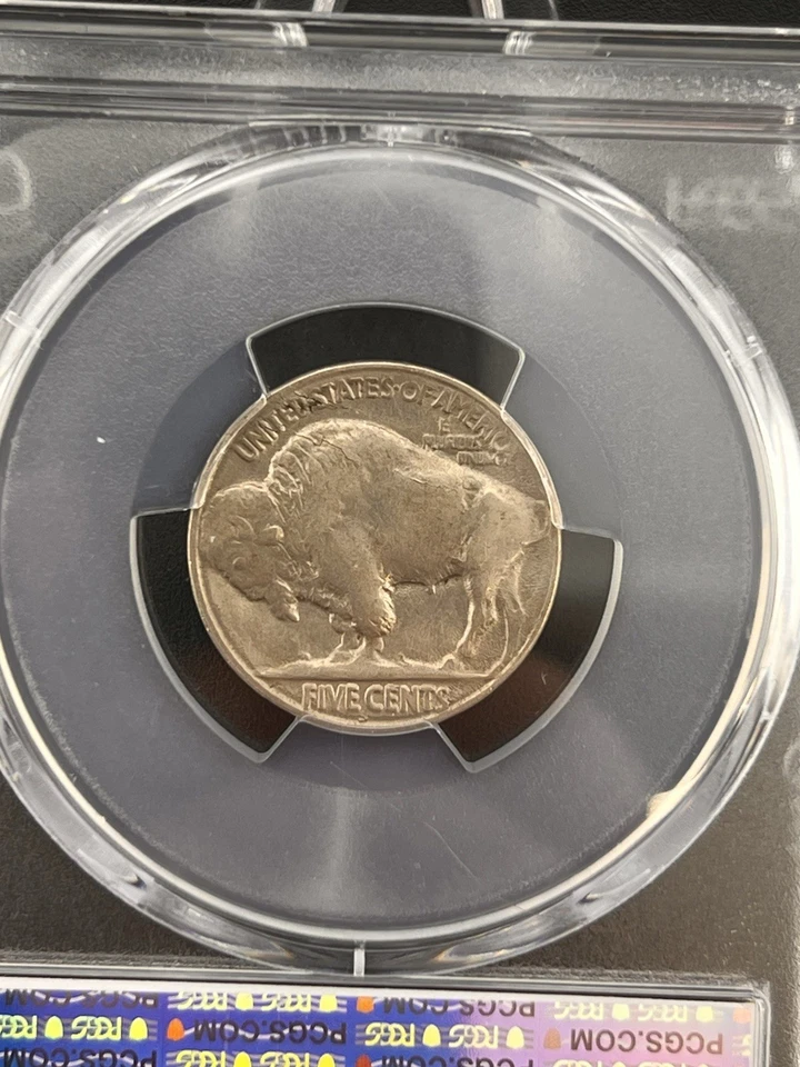 1925-S 5c Buffalo Nickel MINT ERROR PCGS XF45 Obv. Lamination Error Better Date! - Image 3 of 4