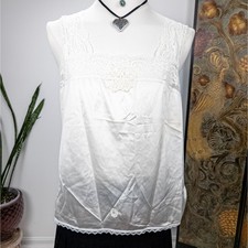 Vintage Dior White Lace Camisole Fairycore Lingerie Top Womens