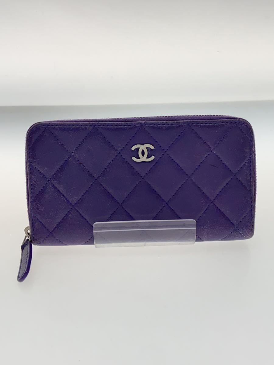 CHANEL パープルウォレット CHANEL Wallet Leather Purple Small Zip Wallet #166 | eBay