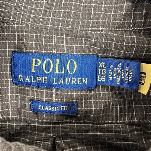 Ralph Lauren Polo Classic Fit Button Down Shirt Men Size XL Brown Plaid Twill - Bild 8 von 18