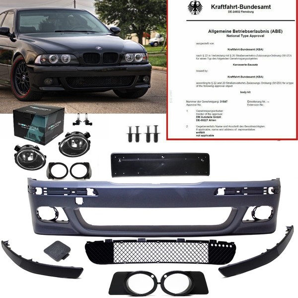 Sport StoßStange ABS Ohne Pdc/Sra+ Nebel Set FüR M5 M+Nieten Passt FüR BMW E39-image