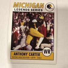 Michigan Legends Series Football Anthony Carter Insert 1979-1982